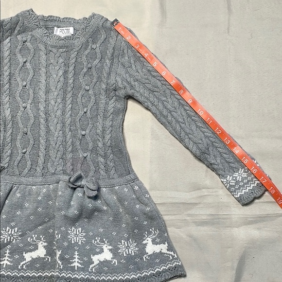MISS MONA MOUSE Gray Knit Kids Dress - Picture 4 of 9